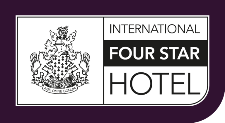 Four star hotel badge with border