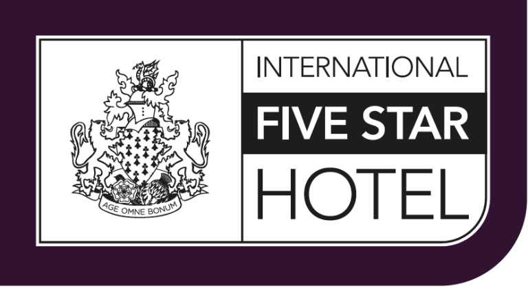Five star hotel badge with border